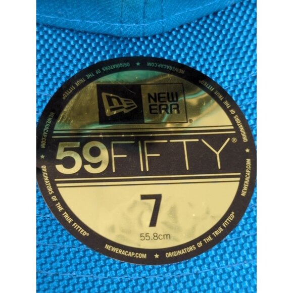 New Era Carolina Panthers 59FIFTY Fitted Cap Blue NFL Embroidered Logo Size 7 - Picture 6 of 9